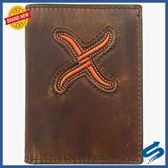 Genuine Leather Slim Tri-Fold Wallet RFID Protected Multiple Card Slots